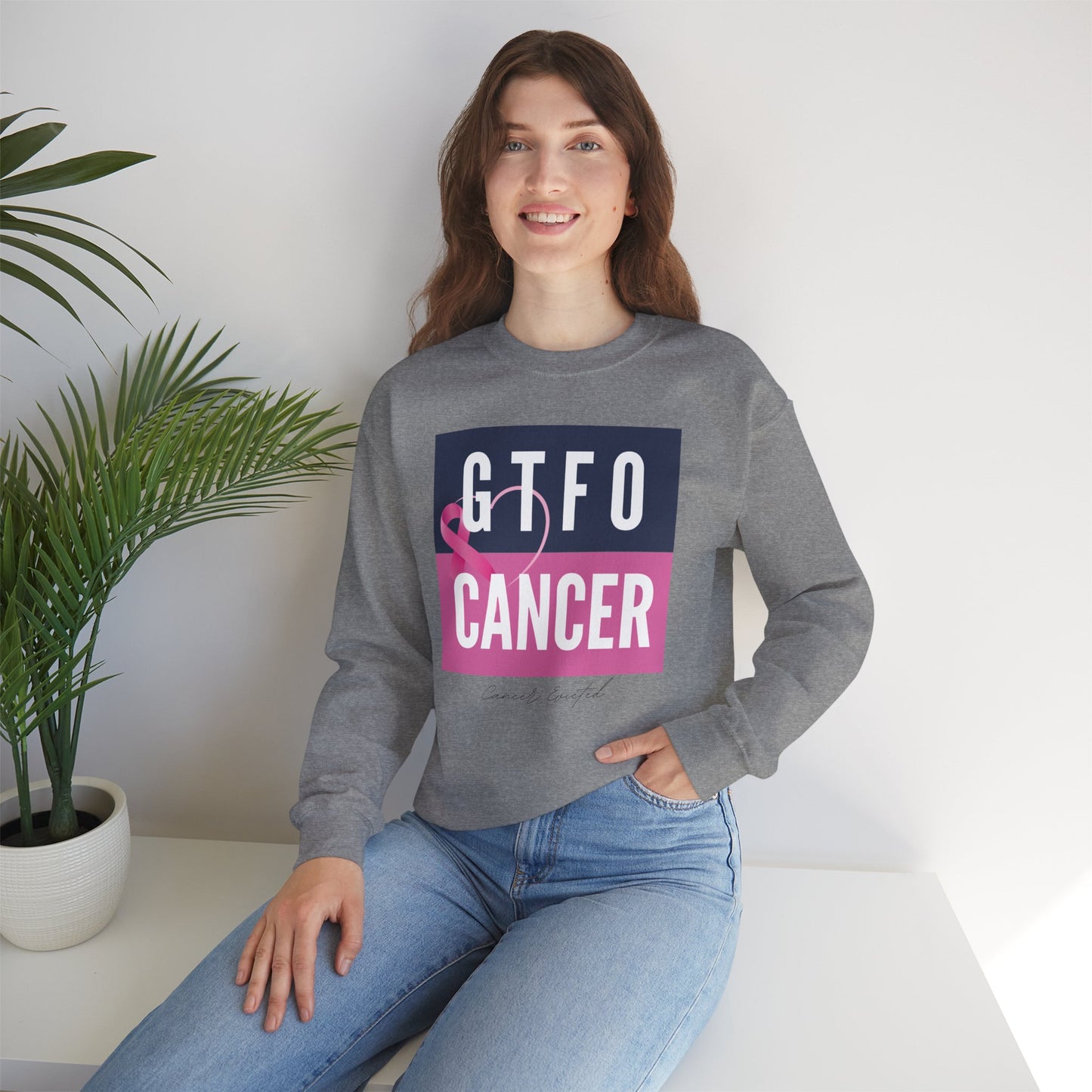 "GTFO Cancer" Heart Sweatshirt