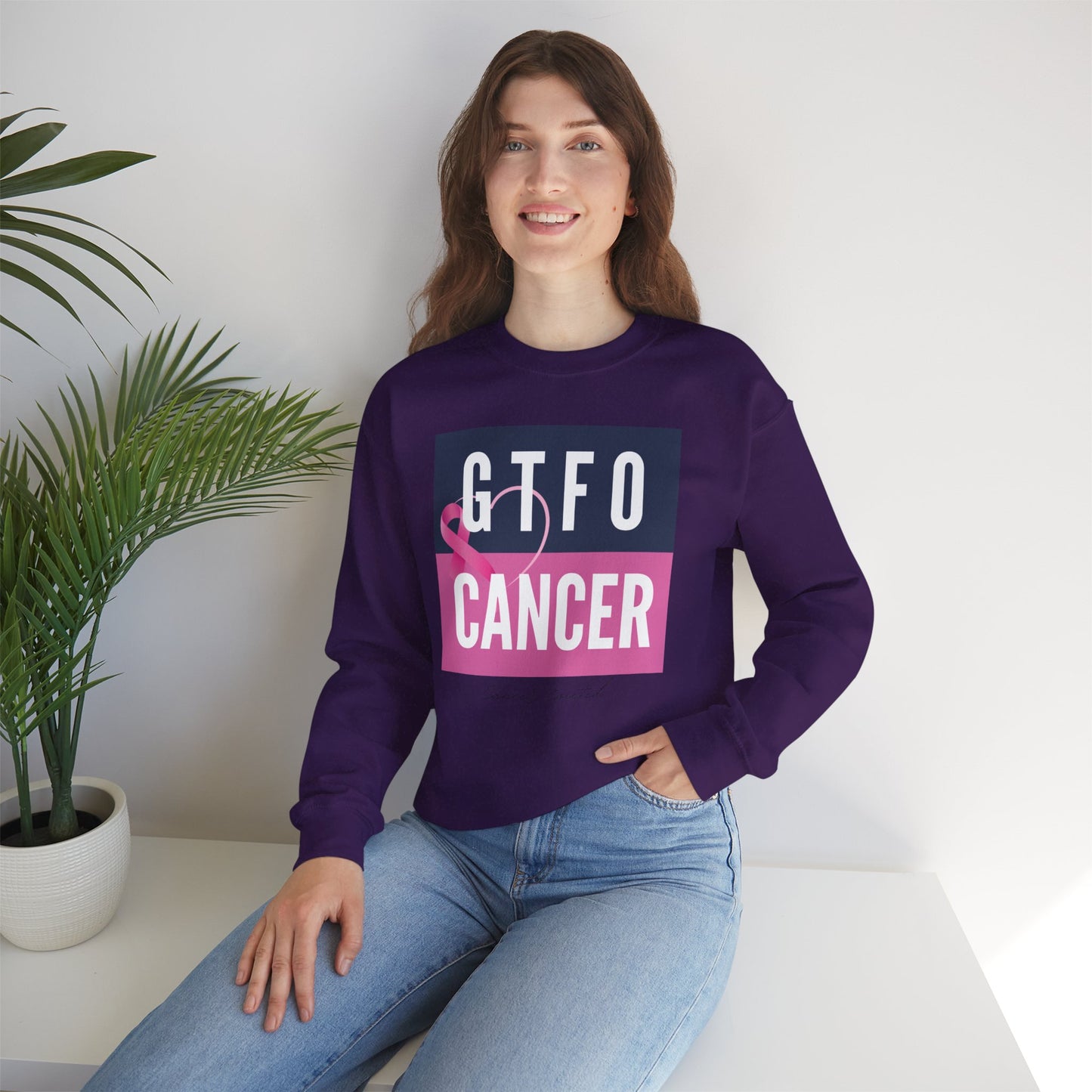 "GTFO Cancer" Heart Sweatshirt