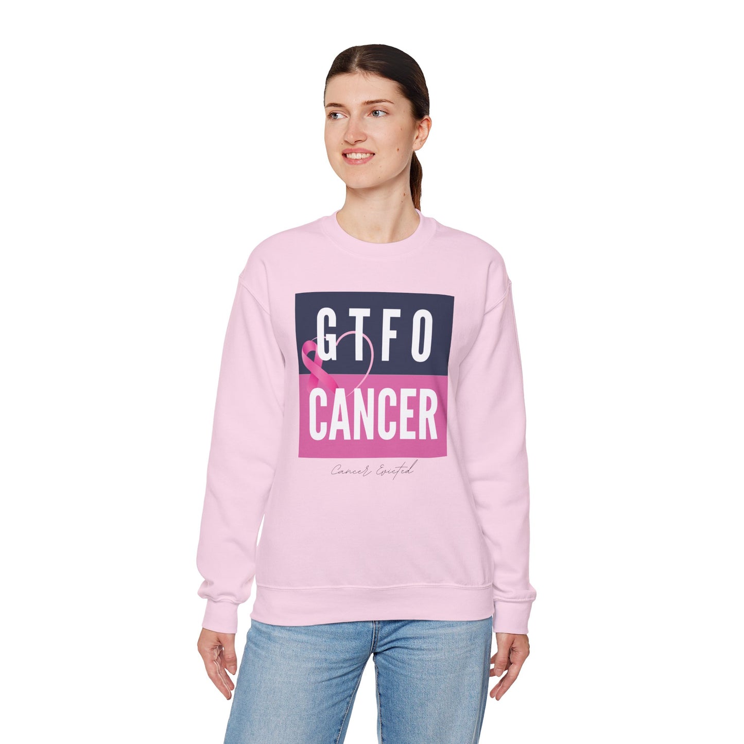 "GTFO Cancer" Heart Sweatshirt