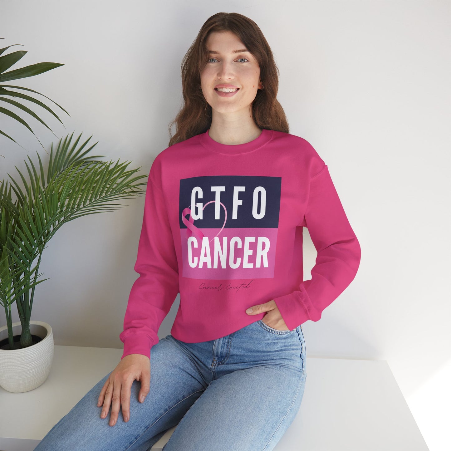 "GTFO Cancer" Heart Sweatshirt